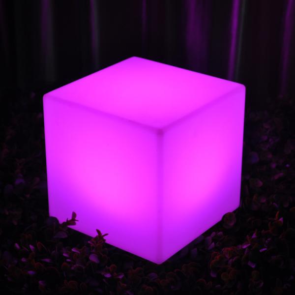 40Cm Remote Control Patio LED Cube Lamp Lantern LED Light Source For Patio Entertaining