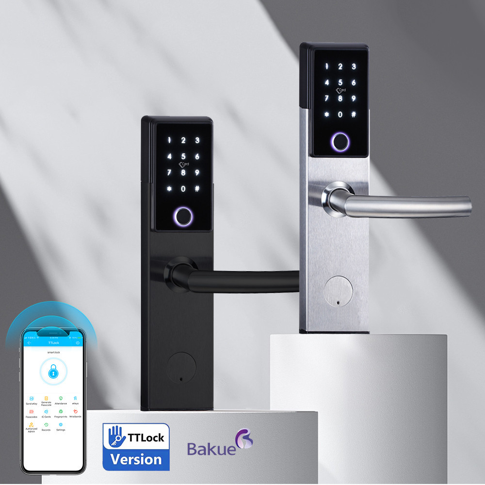 Bluetooth Door Lock Integrated Card Code Fingerprint APP Bluetooth WiFi Fireproof Options Ensuring Access Control