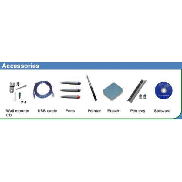 102 Inch Interactive Whiteboard with Ceramic Surface and 20 Touch Points for Classroom