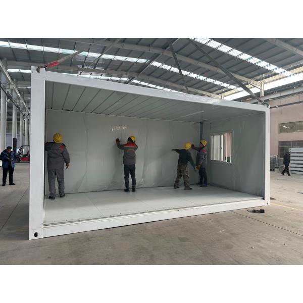 Flexible Quick Assembly 20ft Waterproof Fireproof Folding Frame Container Van House in Modern Style with Security Door