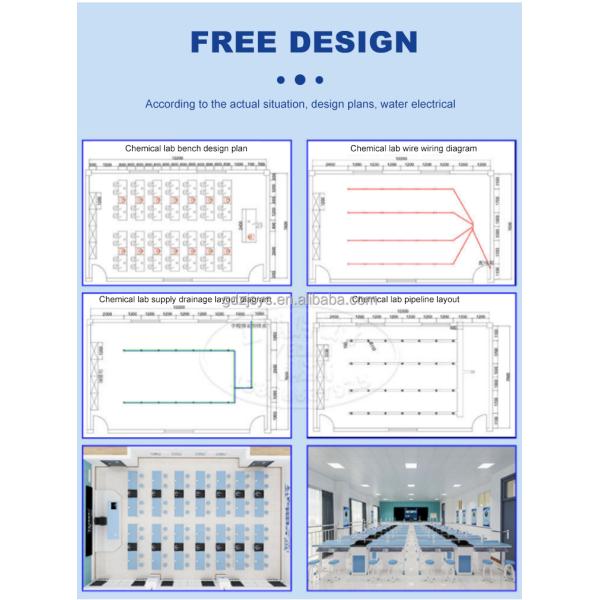 Customized School Chemcial Lab Table For Experiment And Teaching In White