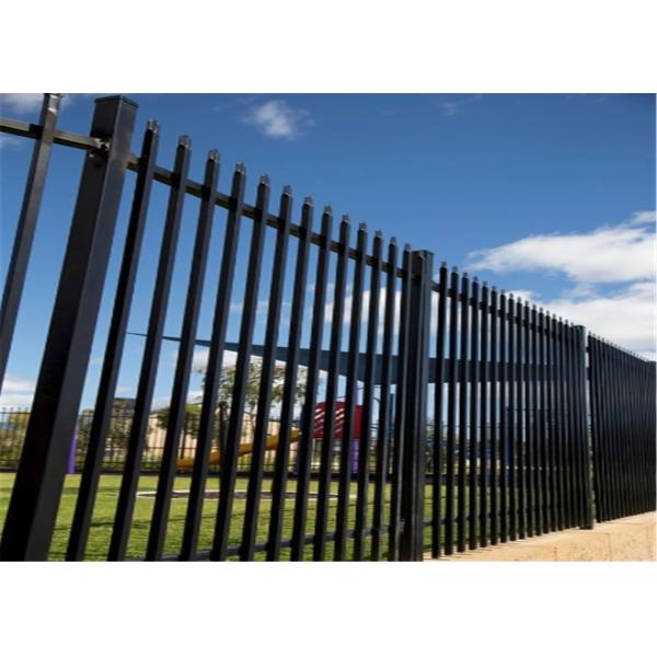 2.1mx2.4m powder coating black garrison fence