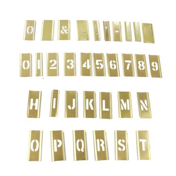 4inch Brass Interlocking Stencils Combination Set For Building School
