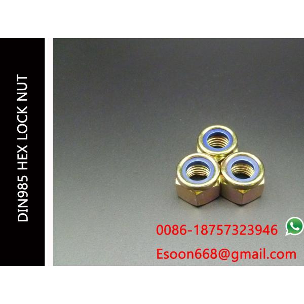 M8-1.25, Plain Nylon Insert Lock Nut DIN985 Grade 4.8,8.8 class