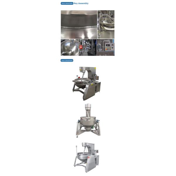 Gas Heating Planetary Stirring Tilting Jacketed Kettle for Vegetable Processing Plant