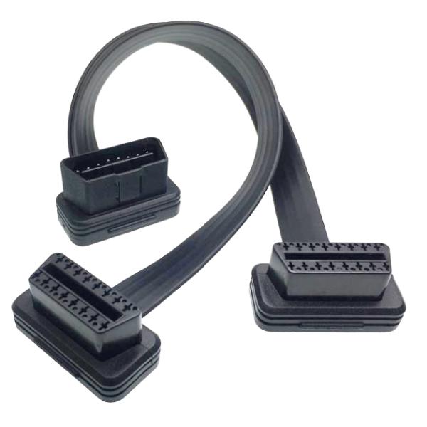 24 Inch Customizable Cable Length OBD2 Diagnostic Extension Cable for GPS Tracker Diagnosis