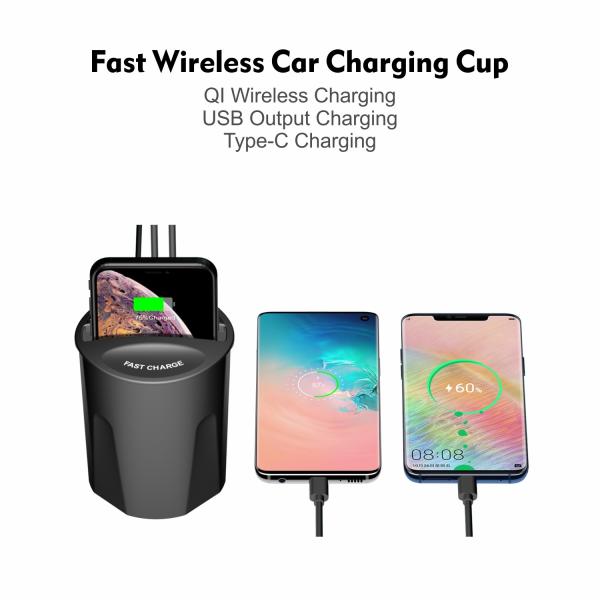 5V/2A Output Car Mount Qi Wireless Charger for Quick Charging