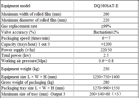 Fully Automatic Modified Atmosphere Plastic Tray Sealer DQ580SAT-E High Quality Tray Sealer Machine