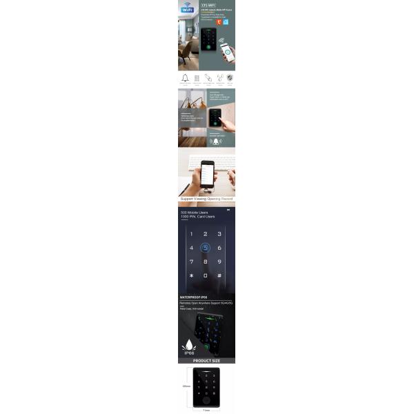 Smart RFID Keypad Door Entry Access Controller with Fingerprint and Wiegand