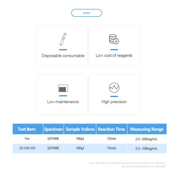 Compass 3000 POCT rapid test quantitative health elements immunofluorescence analyzer for medical use