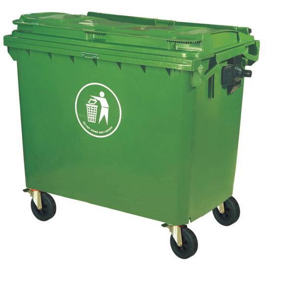 Trash can with pedals large plastic outdoor garbage dustbin for trailer