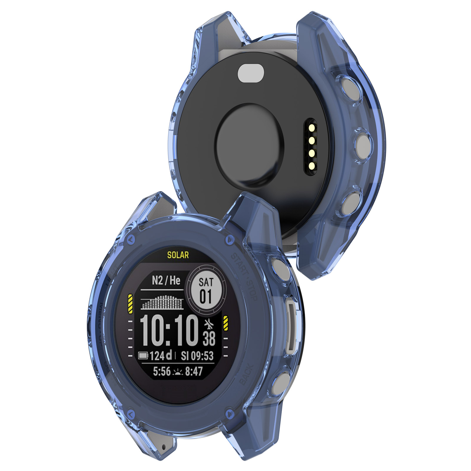 Eraysun TPU Case for Garmin Descent G2 Hollow Protector Shell Coverage for Garmin Descent G1/ Solar/Letel Watch Protection Cover