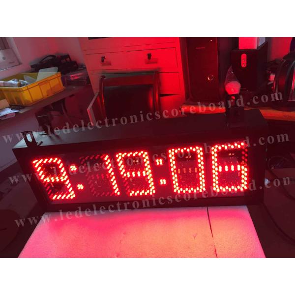 Red Color Digits LED Digital Clock With Seconds Different Style 300*850*100mm
