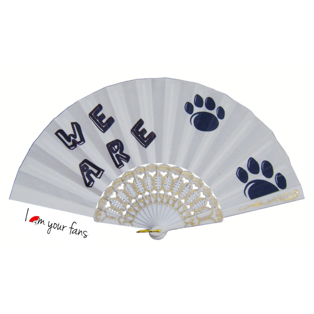 Customized Personalized High Quality Hand Fans Plastic Ribs Custom Printed Folding Hand Fan