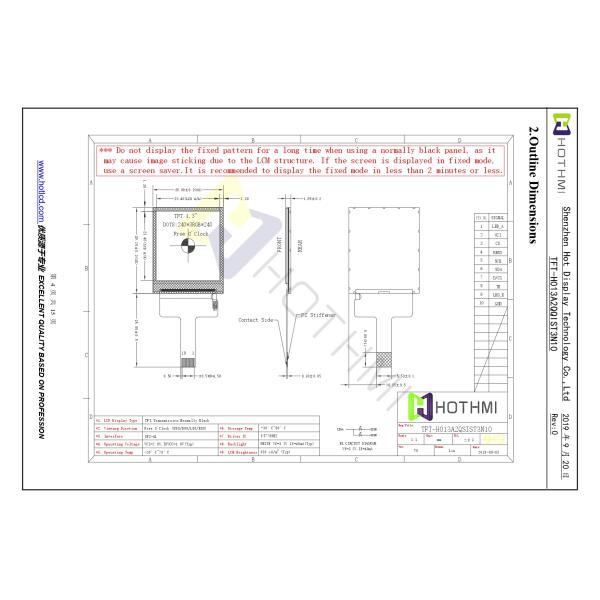 1.3 Inch TFT LCD | 240x240 Square Display Module