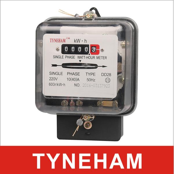Transparent Cover Electromechanical KWH Meter , 1 Phasse 2 Wire Induction Type Wattmeter