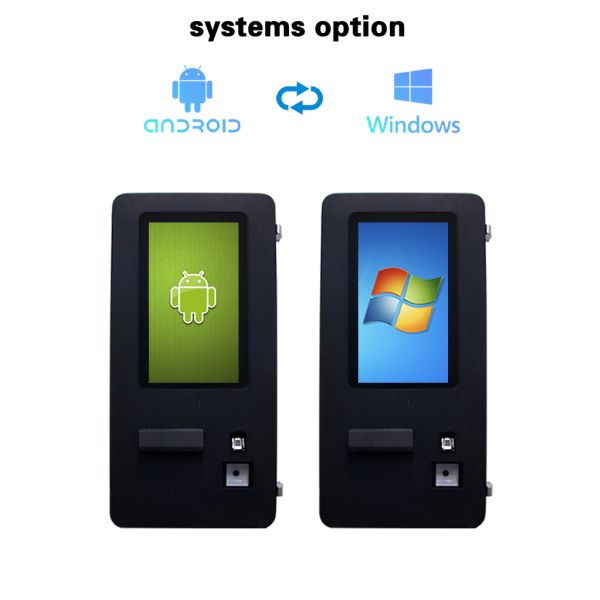 15.6 inch IP65 Waterproof Self Service Kiosk with Printer QR Code Scanner Fingerprint Scanner