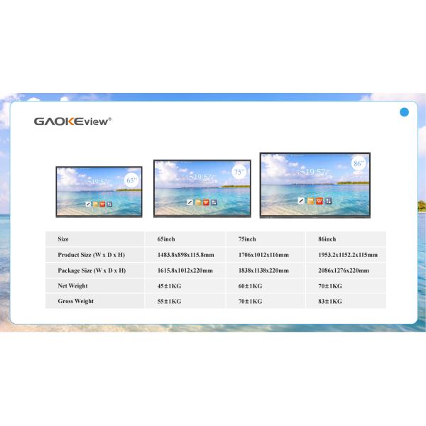 E6 75'' Interactive Flat Panel 86 Inch for Education Interactive Multi Touch Screen Whiteboard Interactive Smart Board