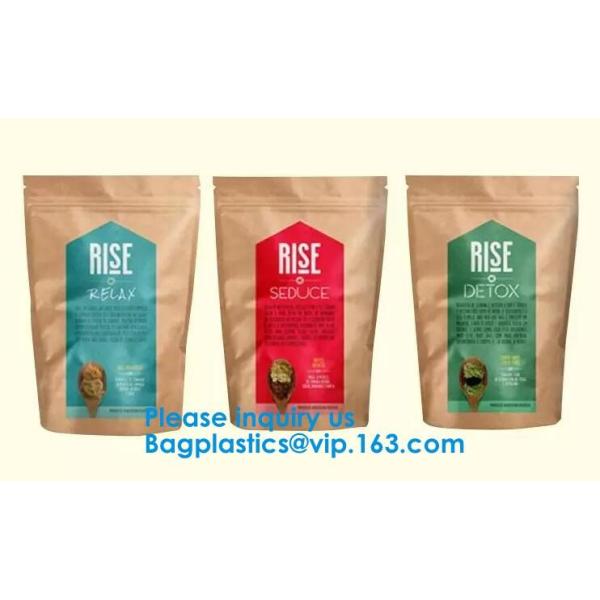 Biodegradable Zipper Water Plastic Drink Pouch Bags Smell Proof Food Packaging Zip Lock Matte Black Stand Up Pouch Bags