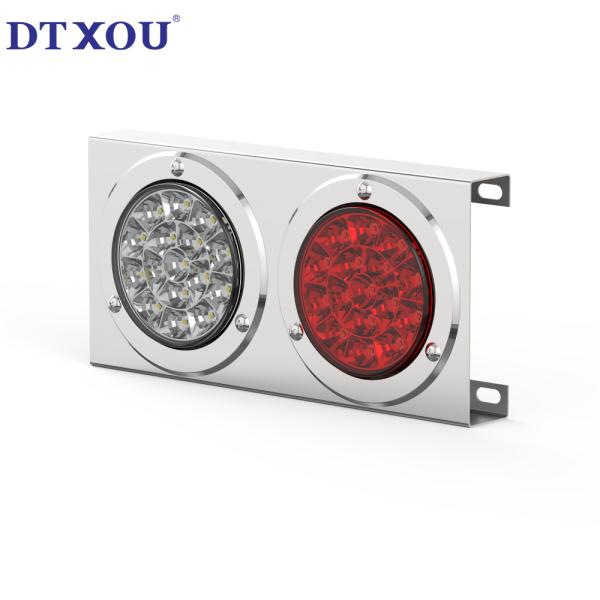 E Mark Certification 4-inch Round Bulb Trailer Lamp Square Multifunctional Trailer Tail Lamp