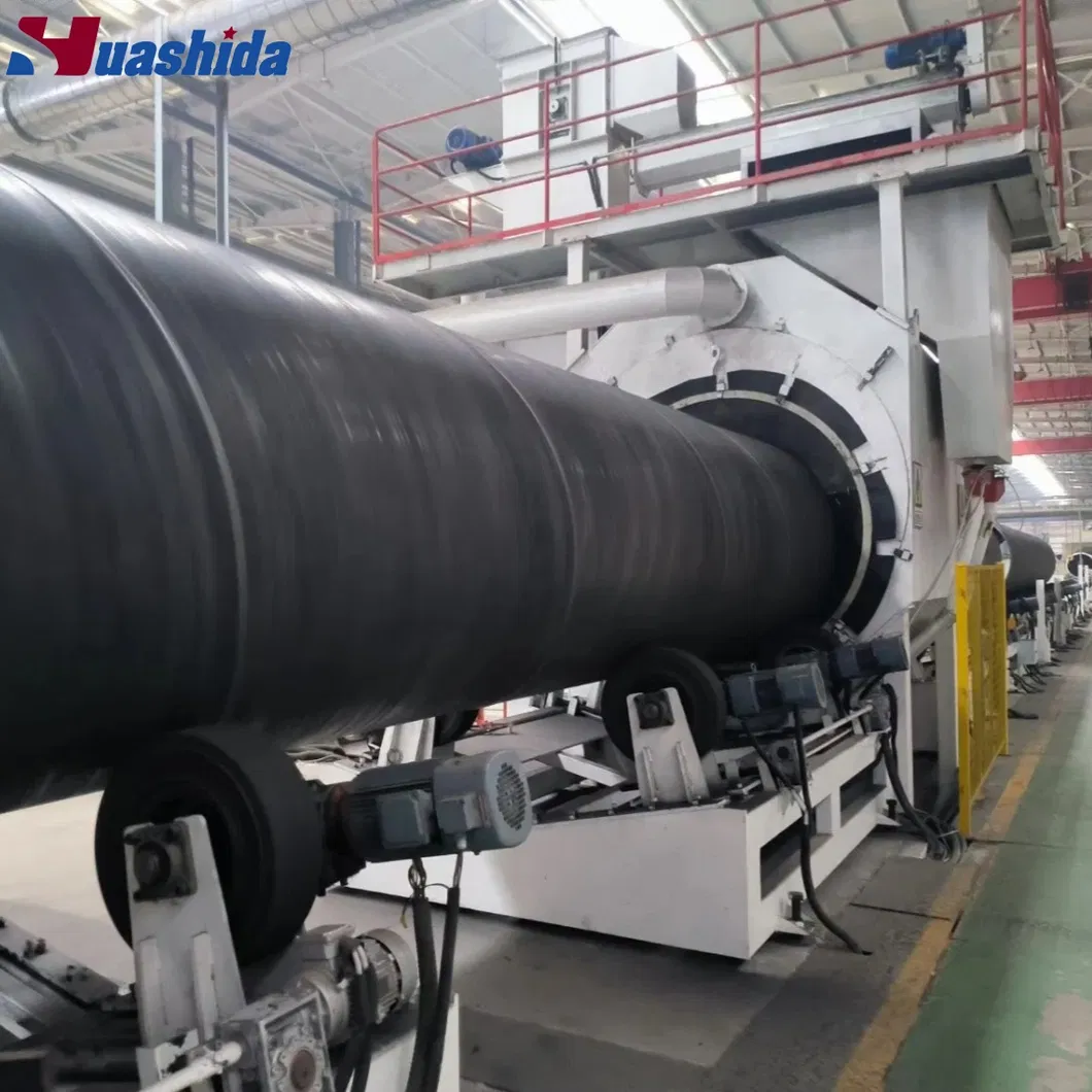 Large Diameter PU Spray Foaming PE Wrapped Preinsulation Pipe Continuous Production Line