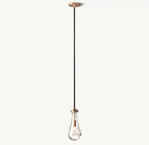 China Nickel / Brass / Bronze Suspended Kitchen Rain Glass Pendant Lighting on sale