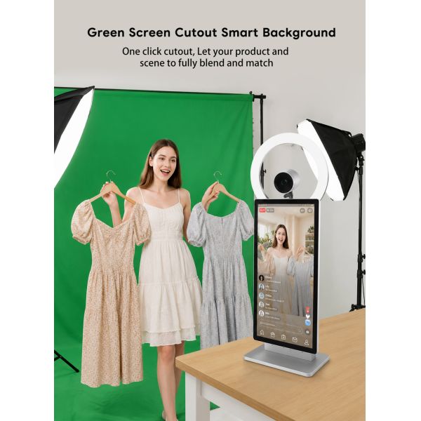 15.6 Inch Interactive Touch Capacitive Screen Live Broadcasting Equipment for Tiktok/Facebook Advertising