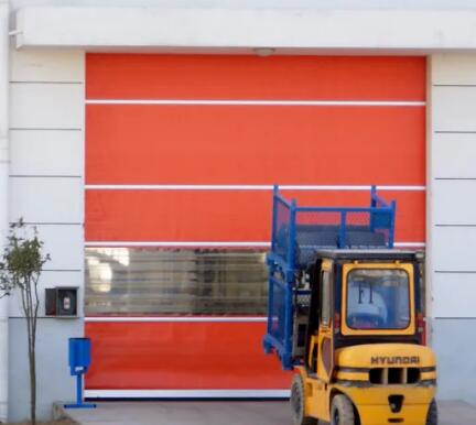 Industrial Automatic PVC Fabric High Speed Performance Fast Acting Rapid Rise Overhead Quick Roll up door