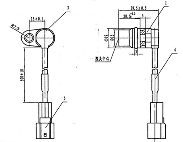 Black 10KHz Rotation Electronic Speed Sensor For Motorcycle EFI System