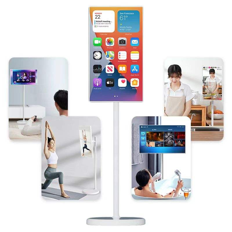 CH 21.5/32 Inch Interactive Touch Wireless Portable TV Moving Screen Android Display Built-In 5H-9H Battery Life Graphics SDK