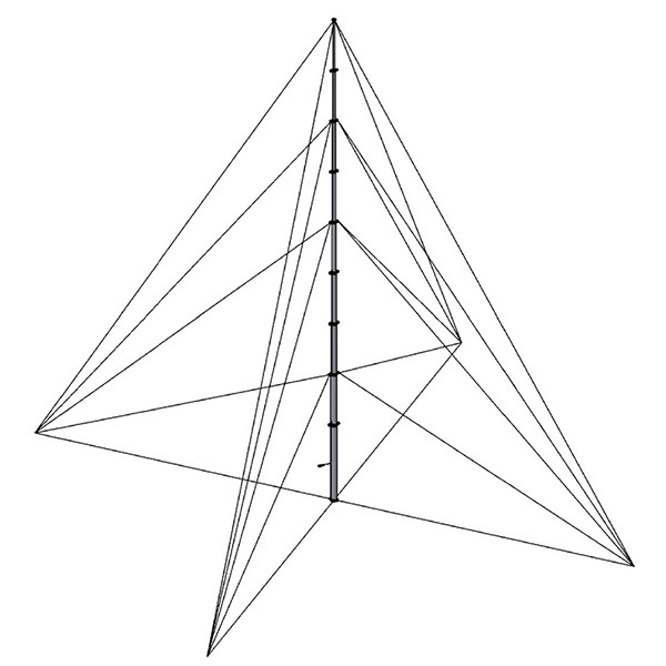guying lines for 20m mast