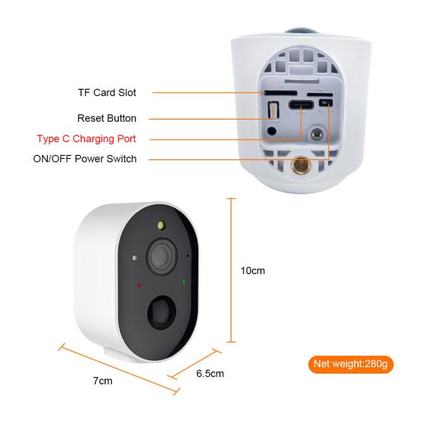 3mp Wifi Smart Intelligent Camera Remote Wakeup Waterproof With Google Alexa For Home