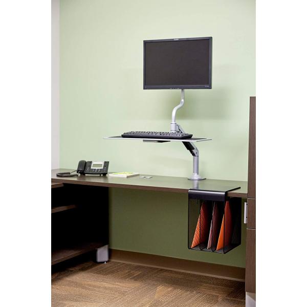 Efficiently Store Files Solid Hanging Desk Storage Box with Rear Cable Opening