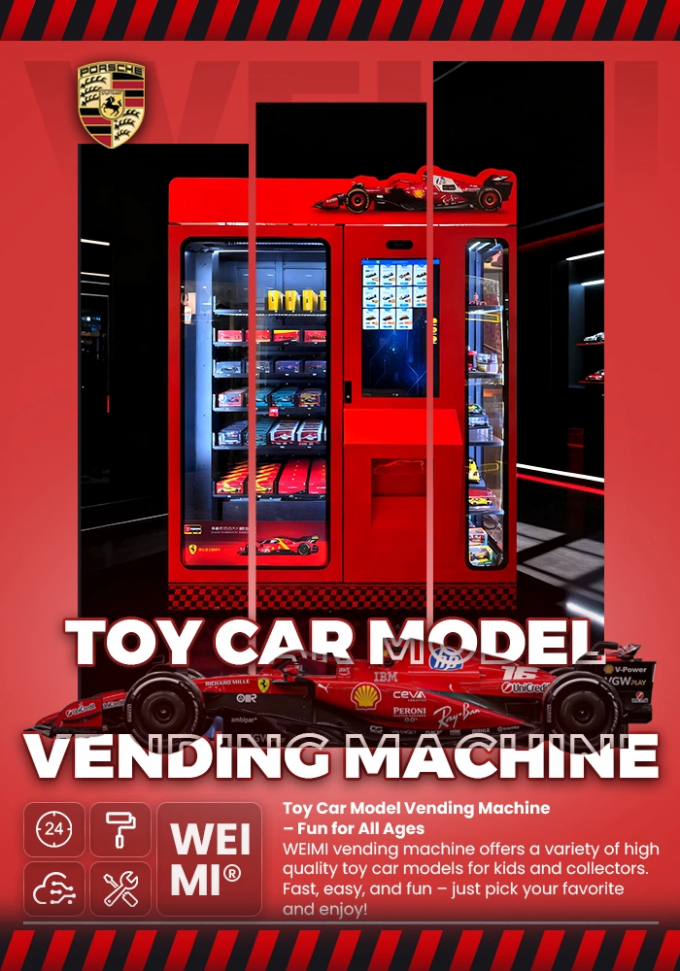 User-friendly Toy Vending Machine that organizes various toy models securely while enabling impulse purchases in busy locations
