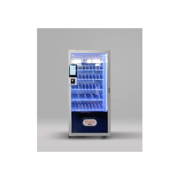 Snack Food Vending Machine Space Saving Slim Unit Perfect for High Traffic Small Locations in Corporate and Public Spaces