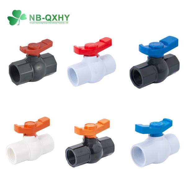 Customization Plastic Poly Polypropylene Bolted Black Body Ball Valve with Yellow Handle 2