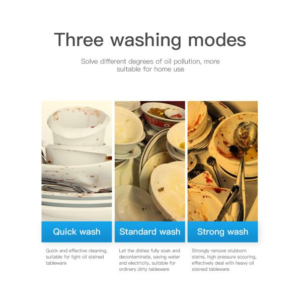 Touch Button 1200w Fully Automatic Household Dishwasher Rohs