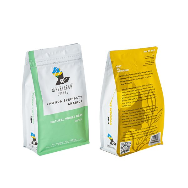 Recyclable PET Custom Printed 200g 500g 1kg Square Bottom Coffee Bean Packaging Box Pouch Smell Proof 5lb Coffee Bag Milk Jelly