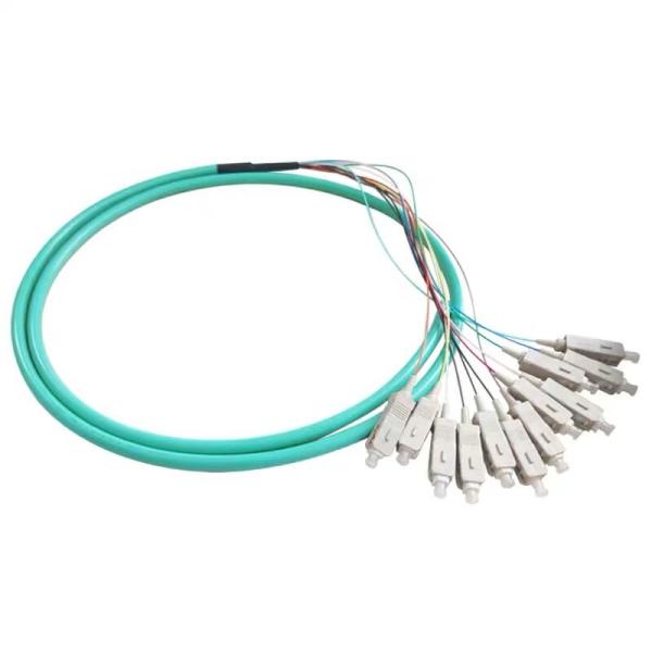 Single Mode Bundle Sc Upc Pigtail , 12 Core OM3 Ftth Pigtail