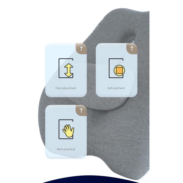 Memory Foam Back Cushion Office Support Adjustable Back Pad Lumbar Cushion Custom Logo