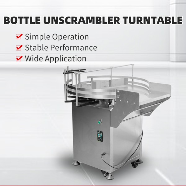Bottle Sorting Turntable with Adjustable Speed Control for Flexible Bottle Handling in a Compact Structure