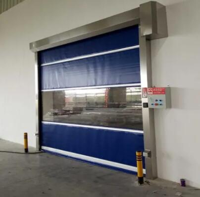 Industrial Automatic PVC Fabric High Speed Performance Fast Acting Rapid Rise Overhead Quick Roll up door