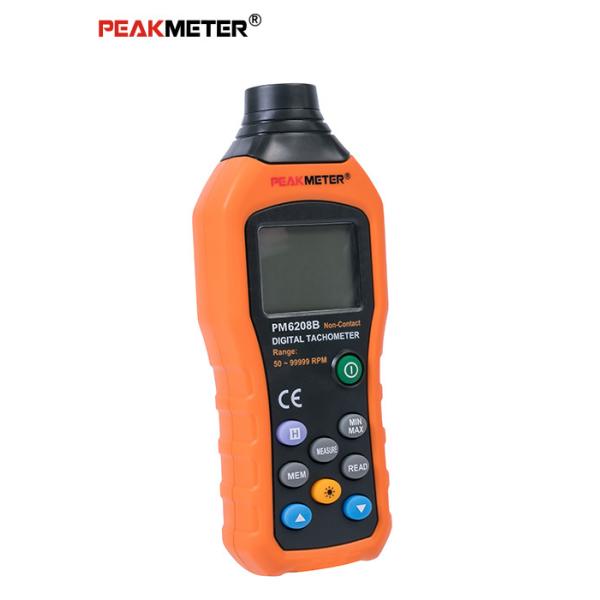 Non Contact Handheld Rpm Tachometer , Data Hold / Logging Handheld Digital Tachometer