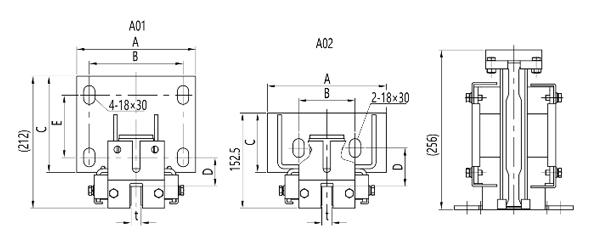 Width 10mm Elevator Spare Parts 2.5m/S Elevator Guide Rail Shoes 1350kg Load