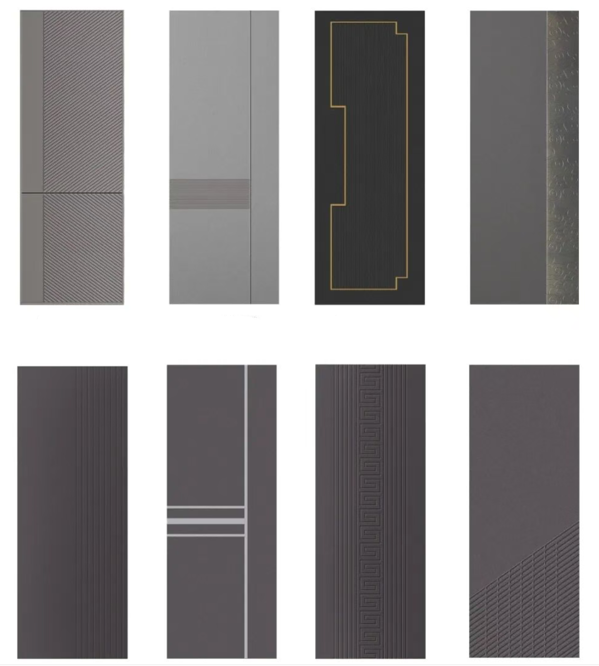 Durable Modern Steel Entry Front Door Customized Color Easy Installation Security Anti-theft Features Exterior Villa Use