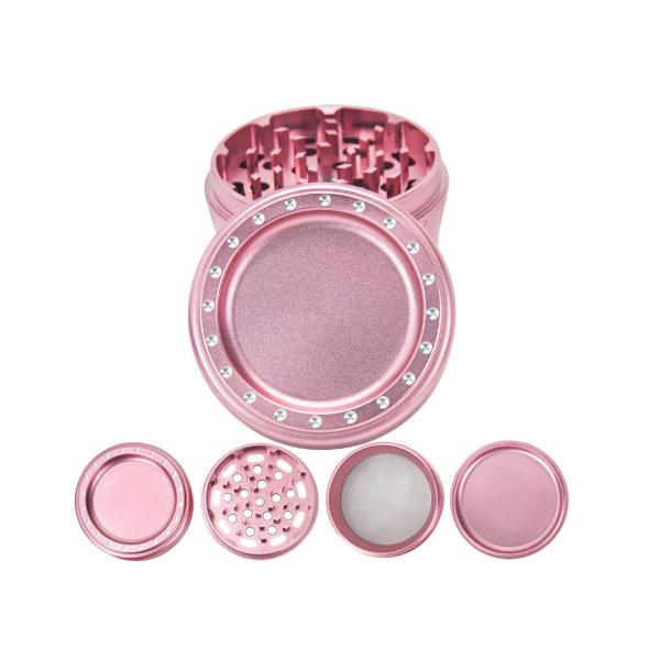 Durable Herb Grinder 63mm Four Layer Drum Type Multi Colored Iso Approval