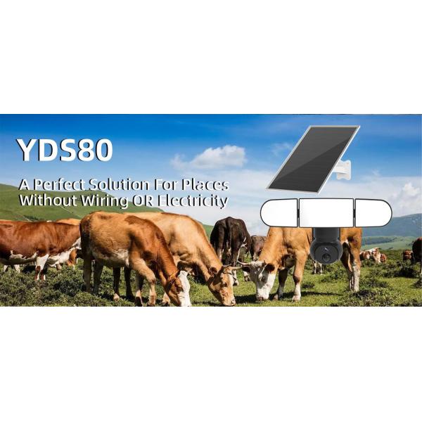 2K Continuous Recording Security Camera 150 Watt Floodlight Solar CCTV Camera