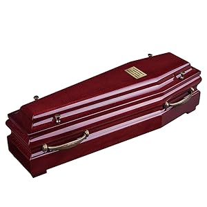 Beautiful Wood Casket Cremation Ashes Adult URN&Infant Casket,Adult Funeral URN (Brown)