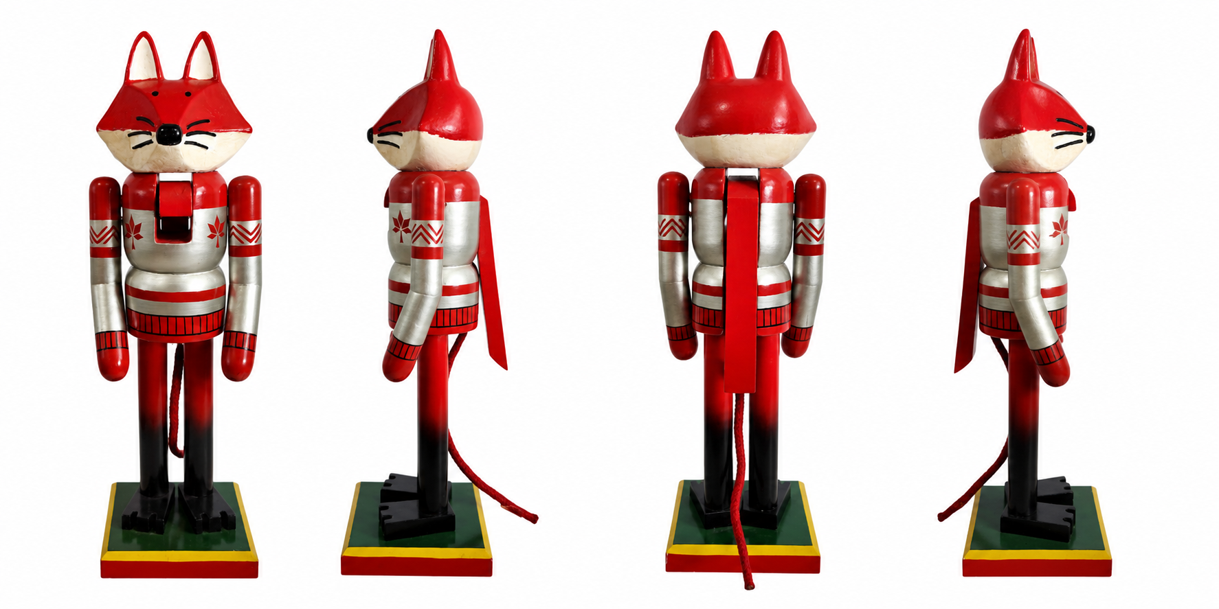 Custom Red Fox Character Nutcracker for Seasonal Display