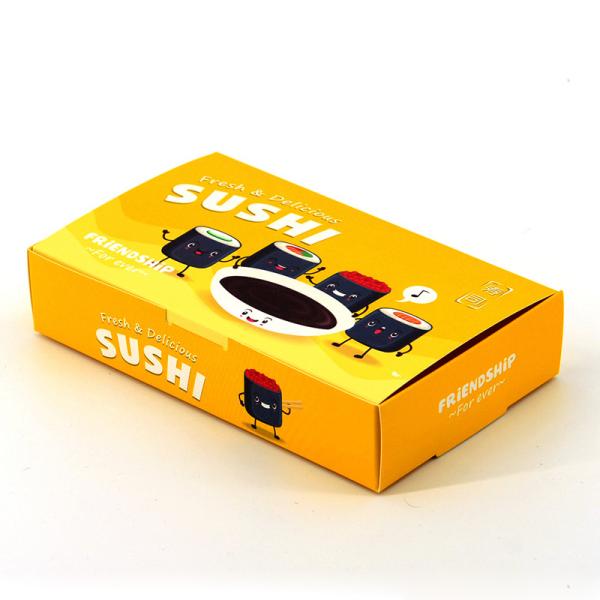 Recyclable Disposible Paper Packaging Box Take Away Sushi Packaging Box